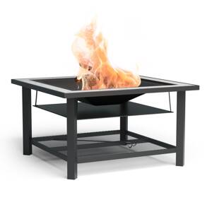 Blumfeldt Merano Avanzato 3 az 1-ben, tűzrakóhely grill funkcióval, asztalként is használható, 87 x 87 cm
