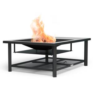 Blumfeldt Merano Avanzato L, 3 az 1-ben tűzrakóhely grill funkcióval, használható asztalként, 122 x 87 cm