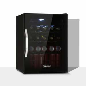 Klarstein Beersafe XL Onyx, italhűtő, D, LED, fém rácsok, üvegajtó
