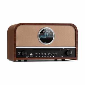 auna Columbia, DAB rádió, 60 W, CD lejátszó, DAB+/UKW tuner, USB felvétel, Bluetooth