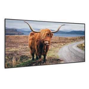 Klarstein Wonderwall Air Art Smart, infravörös fűtőtest, tehén, 120 x 60 cm, 700 W
