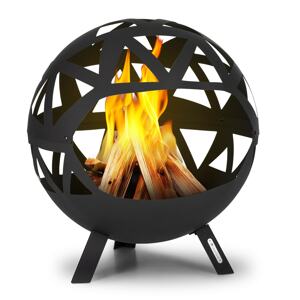 Blumfeldt Colima, tűzrakóhely, Ø 66 cm, gömb alakú, faszénráccsal és hamutartóval, geometrikus forma