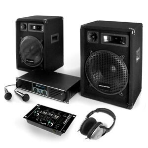 Electronic-Star PA rendszer "Bass Boomer", erősítő szett, hangszórók és mik