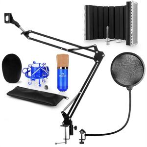 Auna CM001BG mikrofon készlet V5 kondenzátoros mikrofon, mikrofonkar, pop szűrő, mikrofonpanel