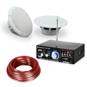 Electronic-Star 4 részes erősítő és hangfal készlet 5" teraszra és fürdőszobai használatra, vízálló